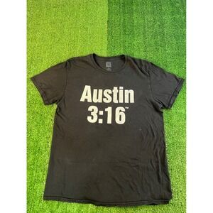 WWE Authentic Stone Cold Steve Austin 3:16 Skull Graphic T-Shirt Mens L Black